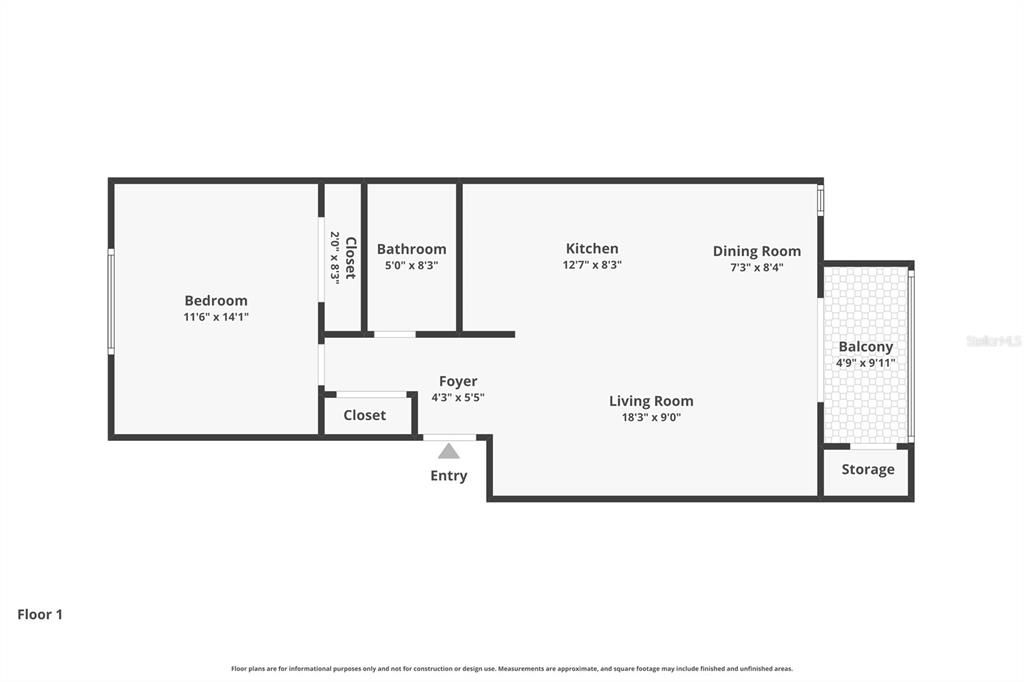 For Rent: $1,500 (1 beds, 1 baths, 747 Square Feet)