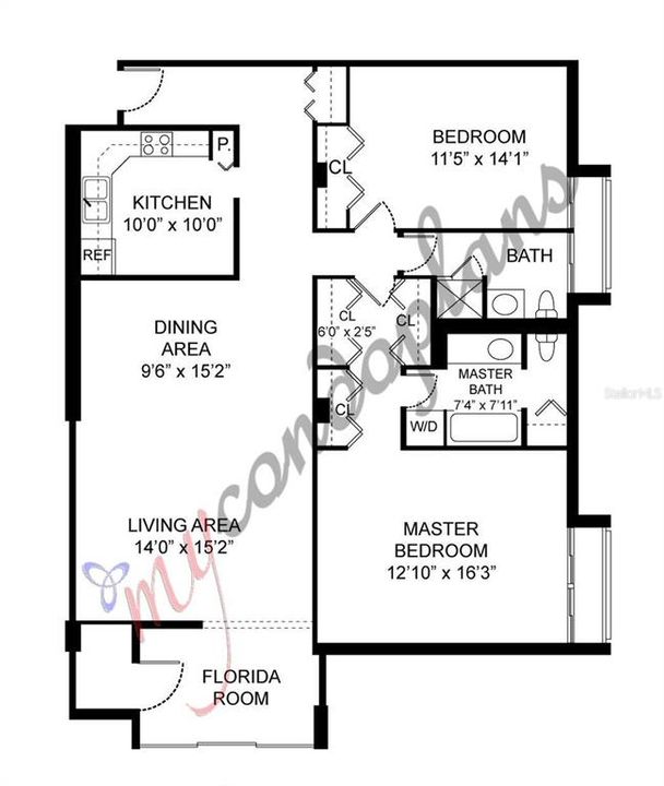 For Sale: $478,800 (2 beds, 2 baths, 1260 Square Feet)