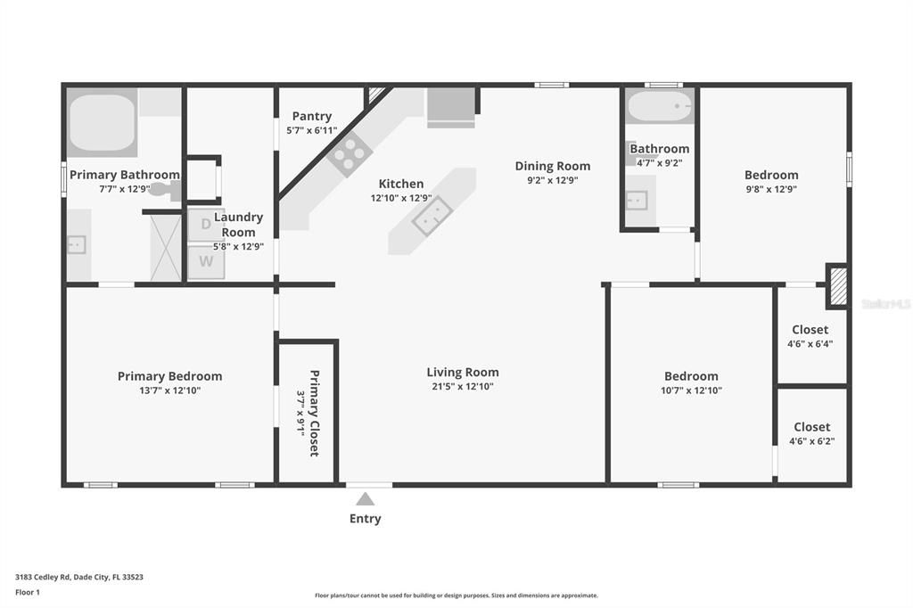 For Sale: $240,000 (3 beds, 2 baths, 728 Square Feet)