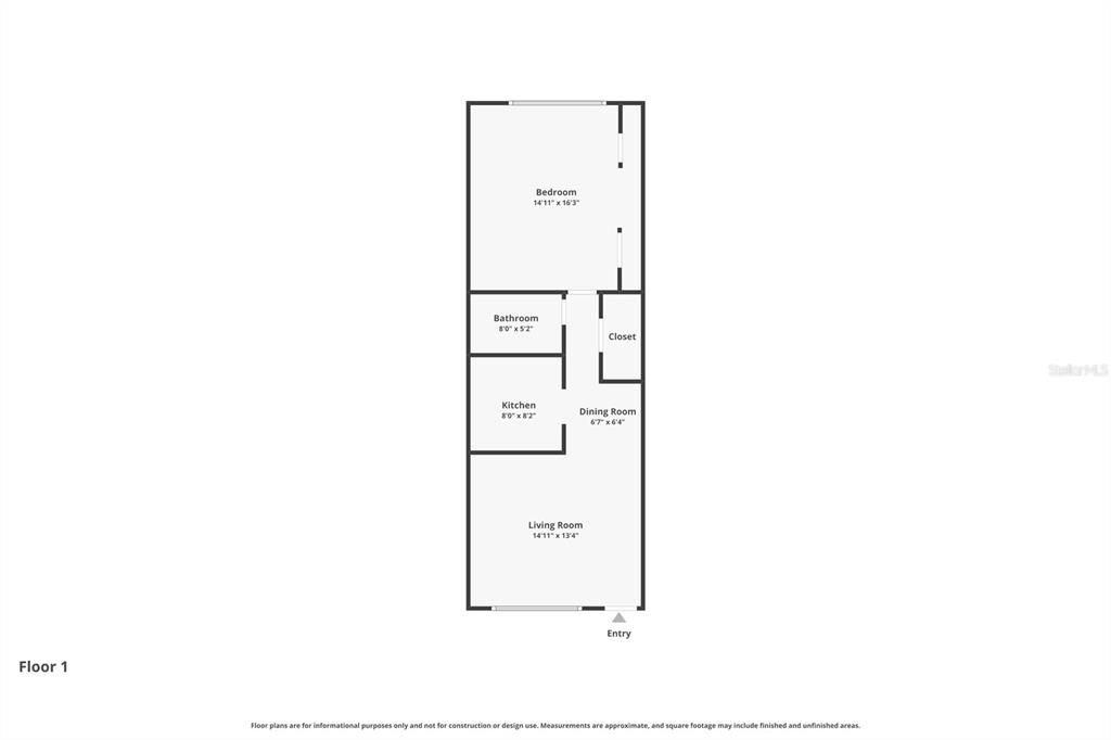 For Sale: $99,900 (1 beds, 1 baths, 659 Square Feet)