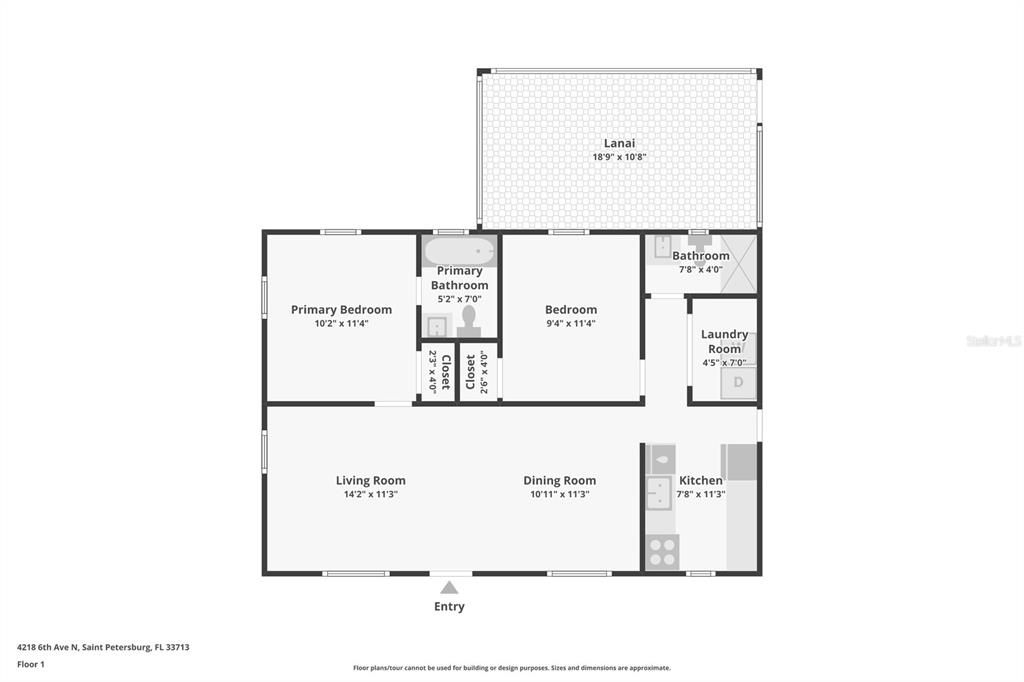 For Sale: $325,000 (2 beds, 2 baths, 816 Square Feet)