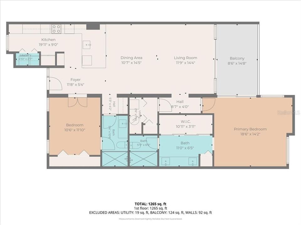 В аренду: $5,495 (2 спален, 2 ванн, 1270 Квадратных фут)