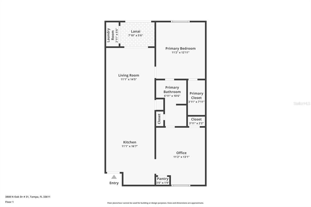 For Sale: $180,000 (2 beds, 1 baths, 781 Square Feet)