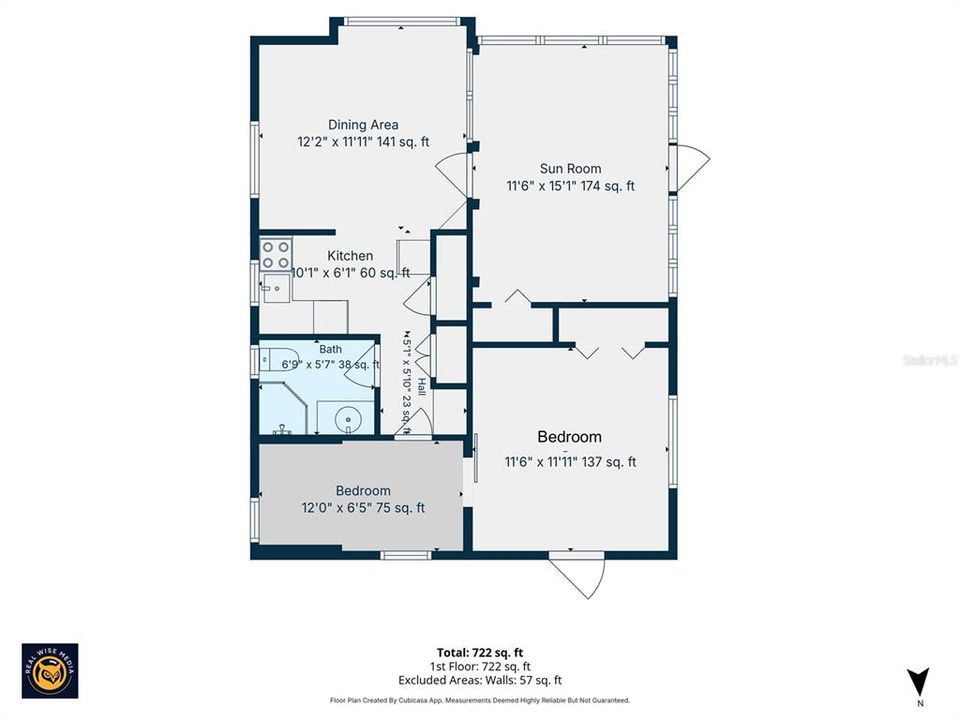 For Sale: $75,000 (2 beds, 1 baths, 280 Square Feet)