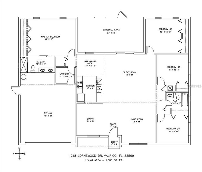Active With Contract: $399,000 (4 beds, 2 baths, 1888 Square Feet)