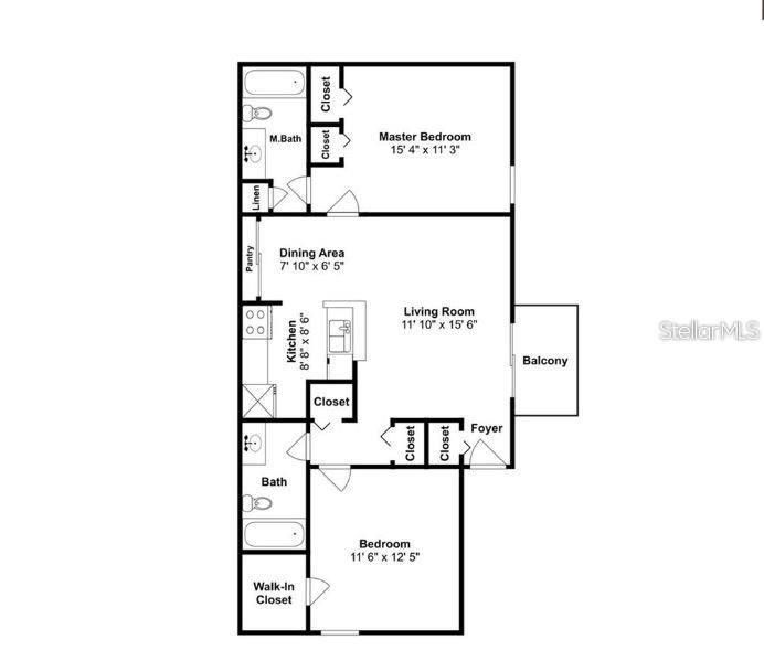 For Sale: $155,990 (2 beds, 2 baths, 910 Square Feet)