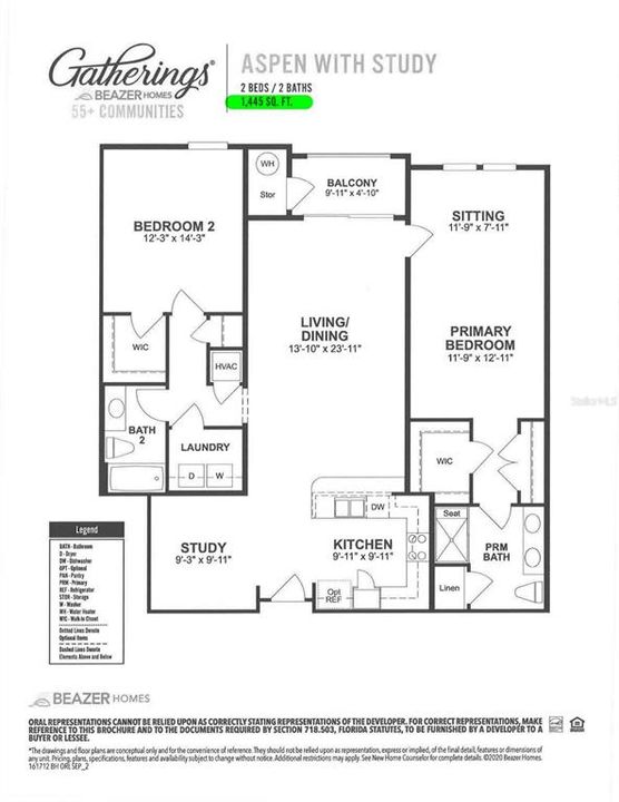 На продажу: $375,000 (2 спален, 2 ванн, 1445 Квадратных фут)