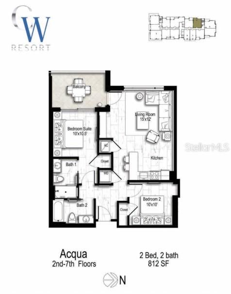 En Venta: $811,700 (2 camas, 2 baños, 813 Pies cuadrados)