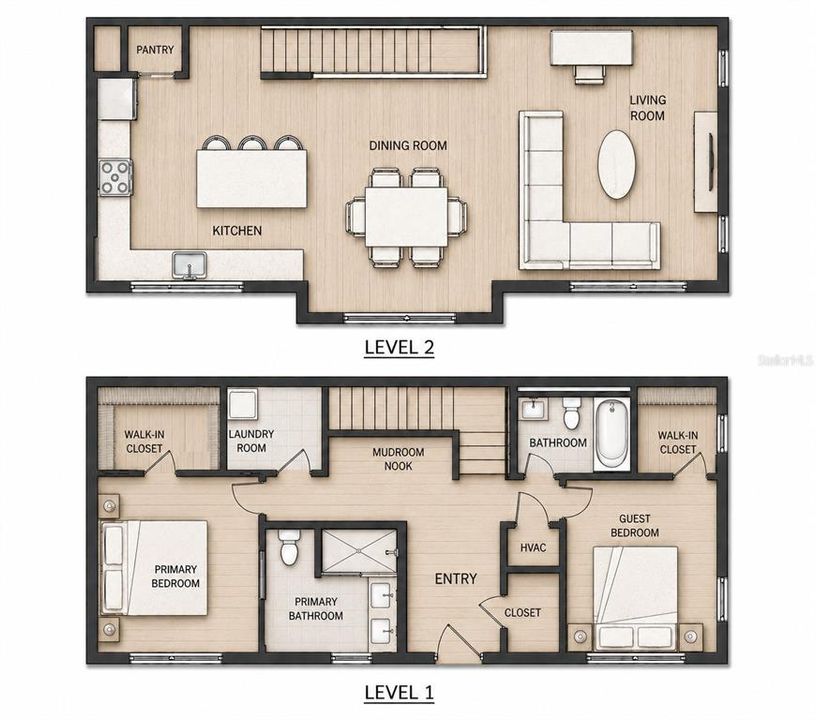 For Sale: $659,000 (2 beds, 2 baths, 1455 Square Feet)