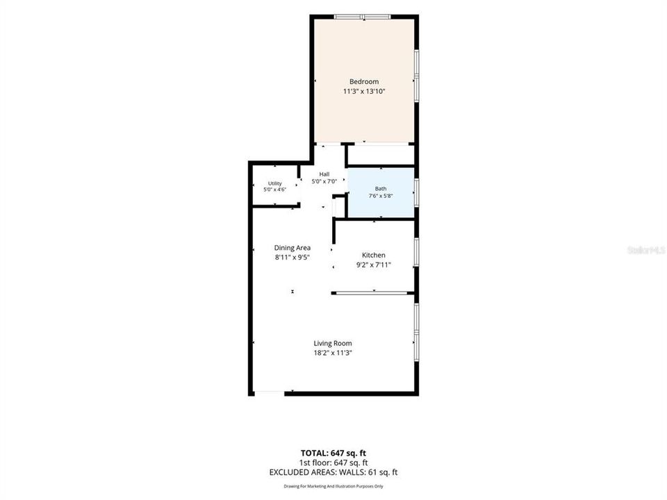 En Renta: $1,499 (1 camas, 1 baños, 755 Pies cuadrados)