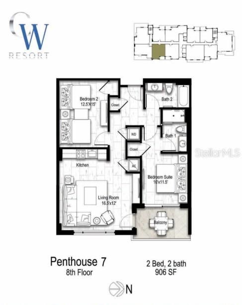 En Venta: $1,027,503 (2 camas, 2 baños, 911 Pies cuadrados)