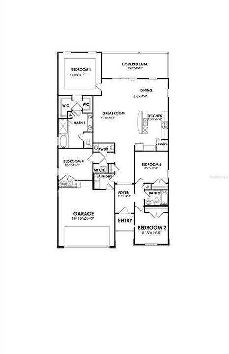 На продажу: $357,990 (4 спален, 2 ванн, 2045 Квадратных фут)