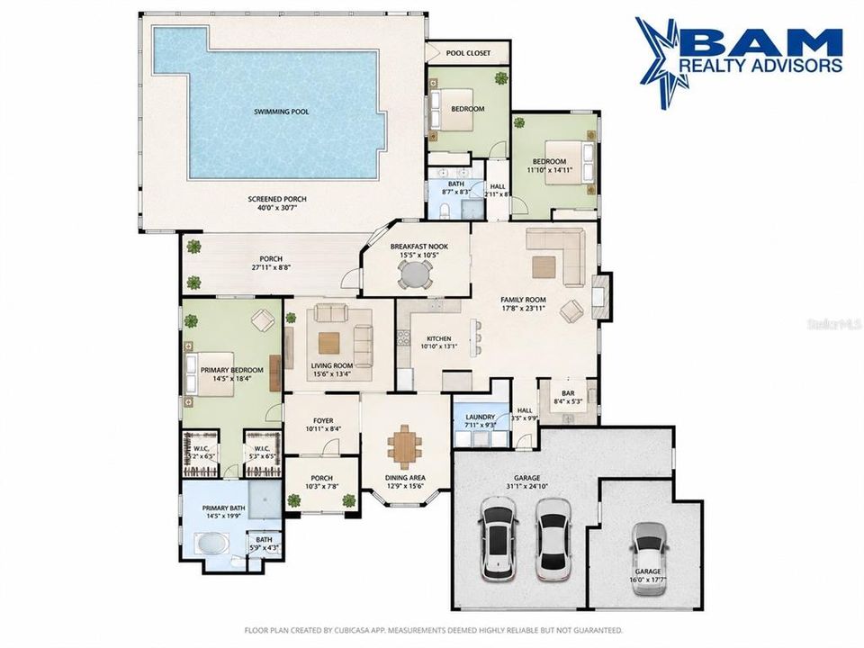 На продажу: $469,900 (3 спален, 2 ванн, 2672 Квадратных фут)