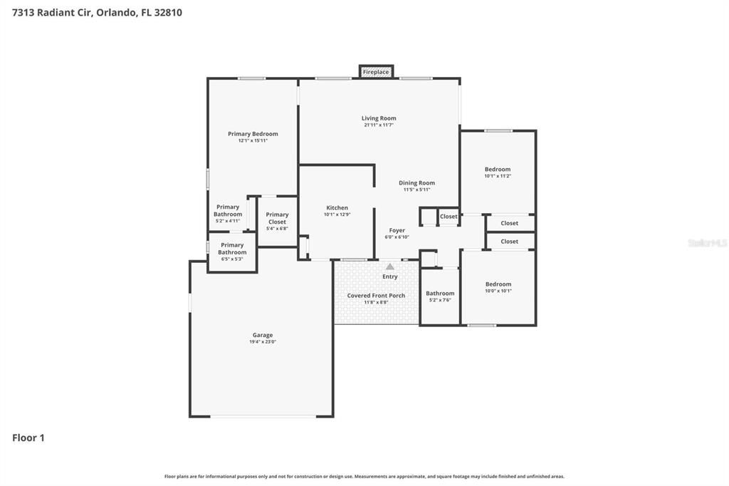 For Sale: $330,000 (3 beds, 2 baths, 1269 Square Feet)