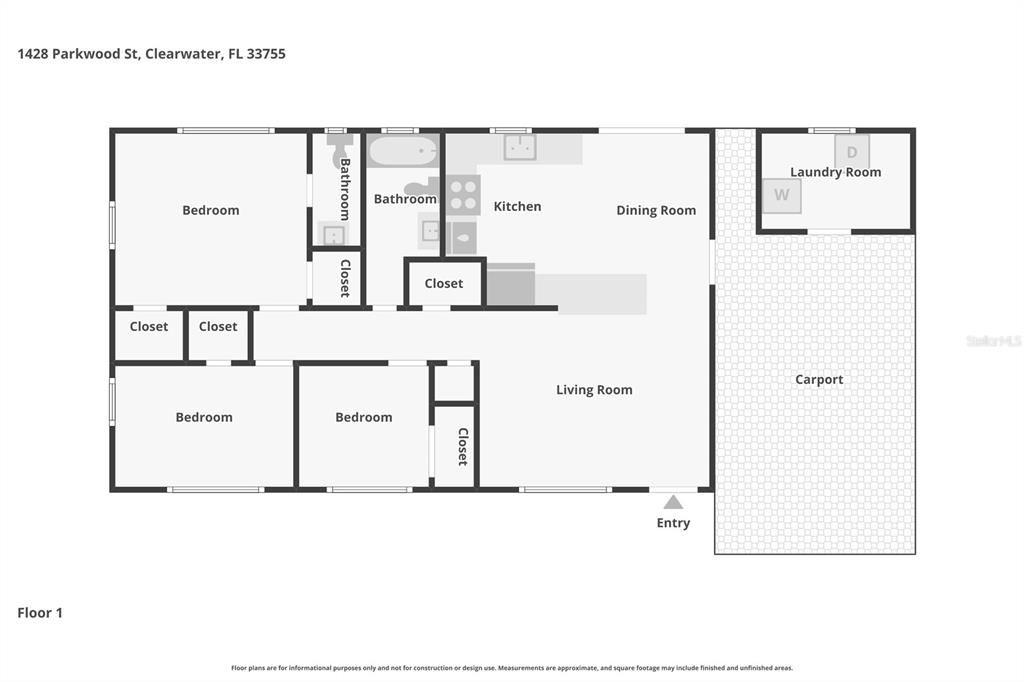 For Sale: $325,000 (3 beds, 1 baths, 936 Square Feet)