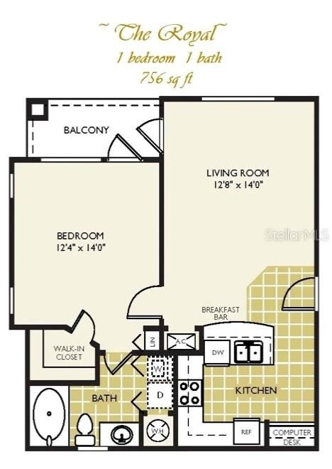 For Rent: $1,425 (1 beds, 1 baths, 769 Square Feet)
