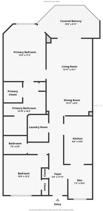 На продажу: $399,000 (2 спален, 2 ванн, 1428 Квадратных фут)