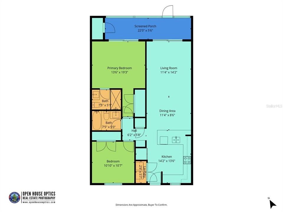 For Sale: $600,000 (2 beds, 2 baths, 1129 Square Feet)
