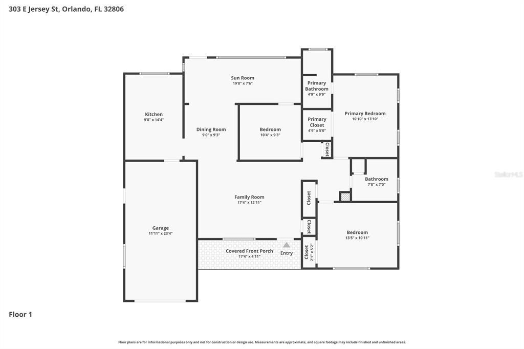 На продажу: $539,000 (3 спален, 2 ванн, 1391 Квадратных фут)