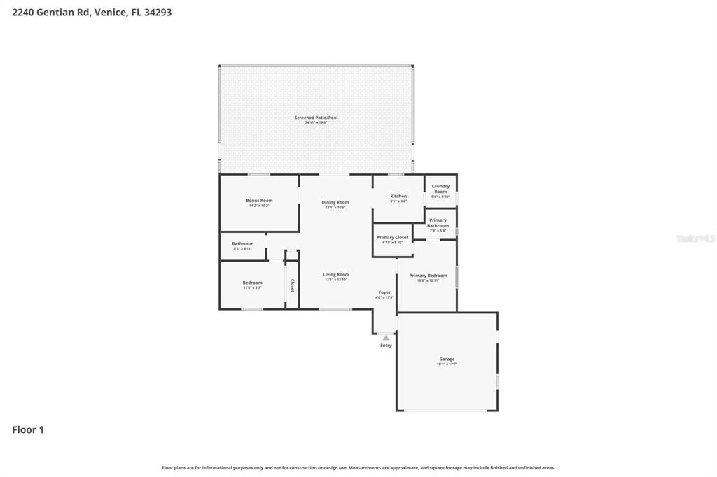 На продажу: $425,000 (3 спален, 2 ванн, 1260 Квадратных фут)