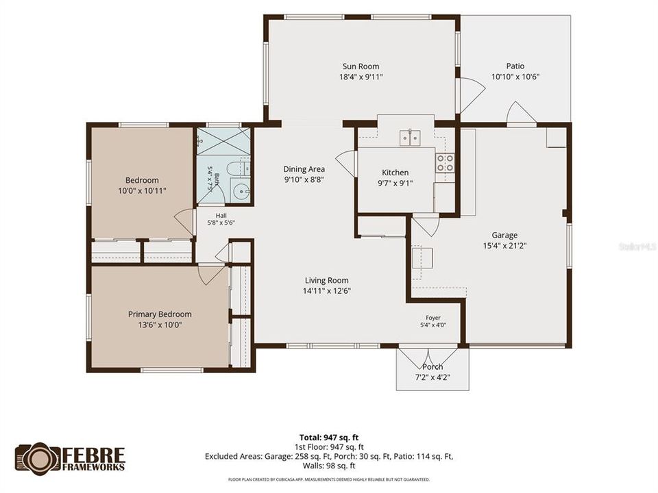 For Sale: $250,000 (2 beds, 1 baths, 1054 Square Feet)