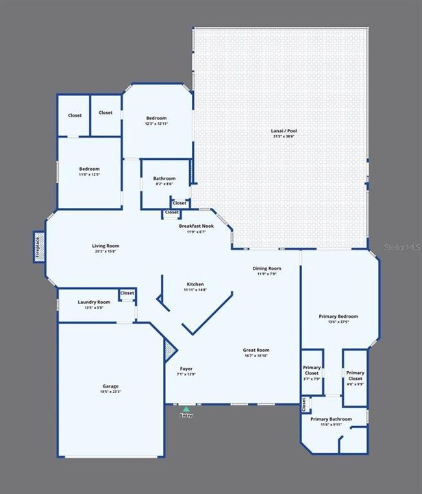 For Sale: $550,000 (3 beds, 2 baths, 2392 Square Feet)