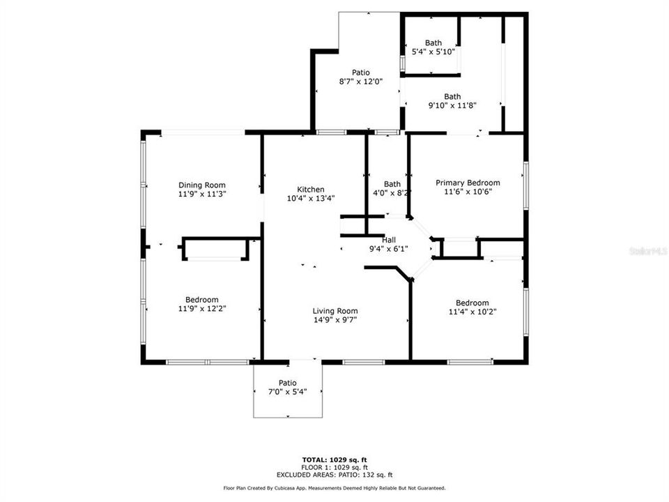 На продажу: $225,000 (3 спален, 2 ванн, 1029 Квадратных фут)
