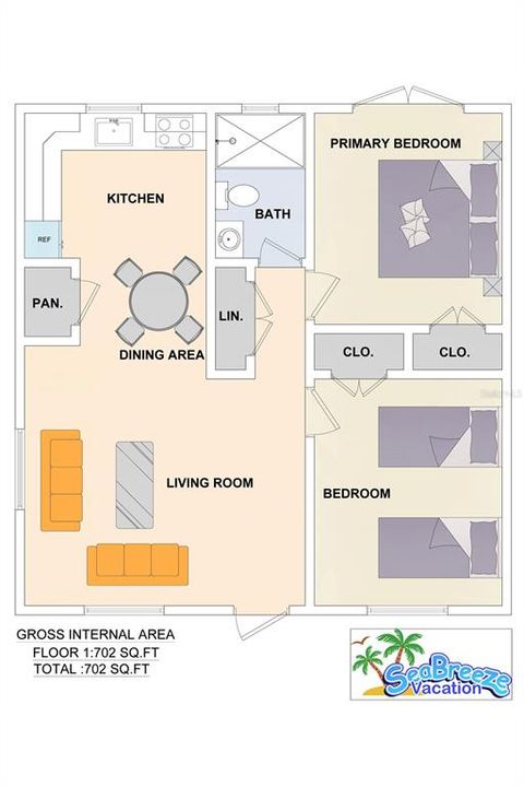 For Sale: $765,000 (2 beds, 1 baths, 700 Square Feet)