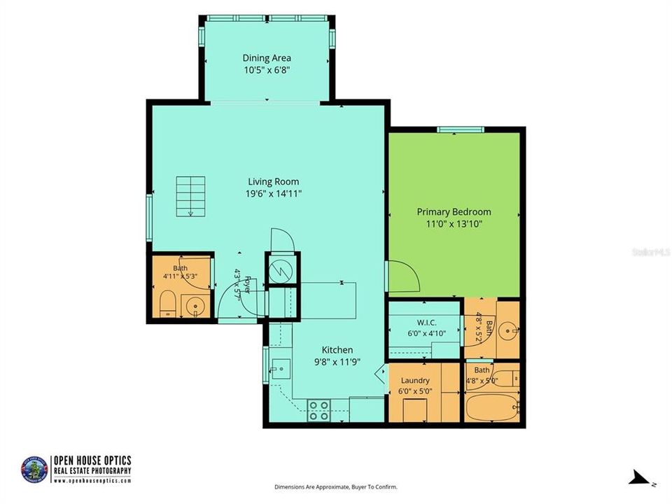 For Sale: $325,000 (1 beds, 1 baths, 840 Square Feet)