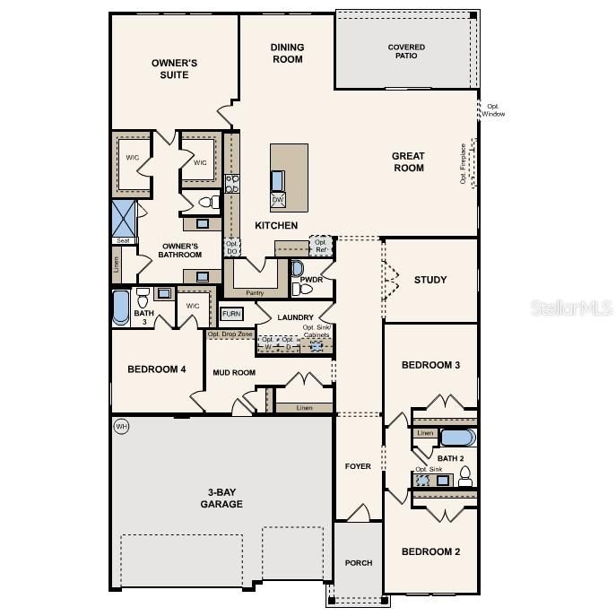 На продажу: $545,990 (4 спален, 3 ванн, 2823 Квадратных фут)