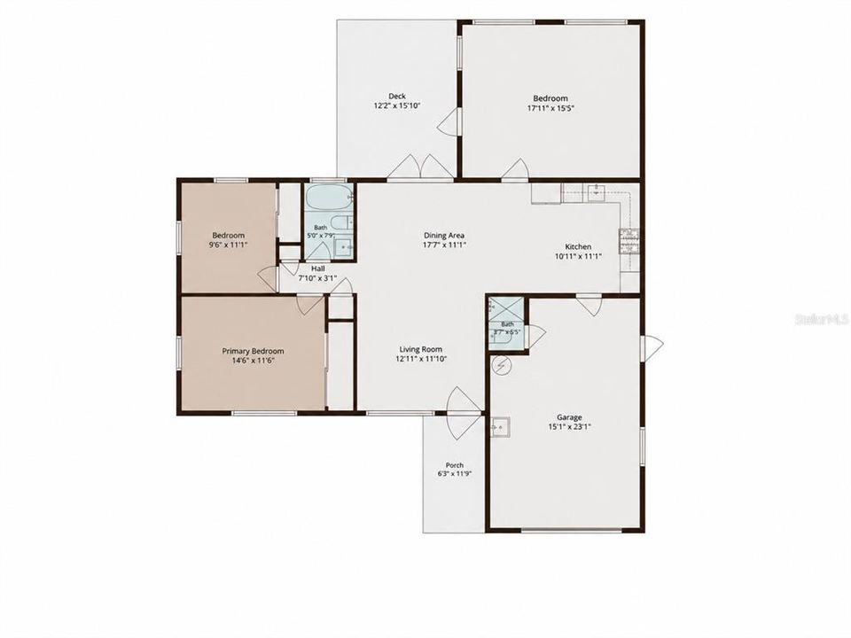 На продажу: $249,900 (3 спален, 1 ванн, 1268 Квадратных фут)