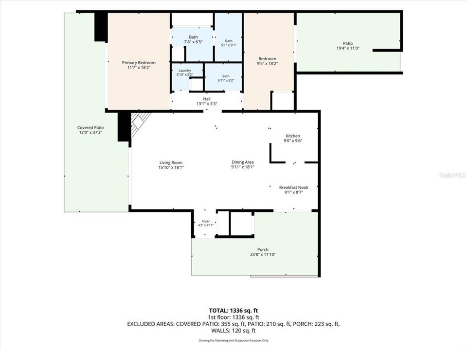 For Sale: $550,000 (2 beds, 2 baths, 1315 Square Feet)