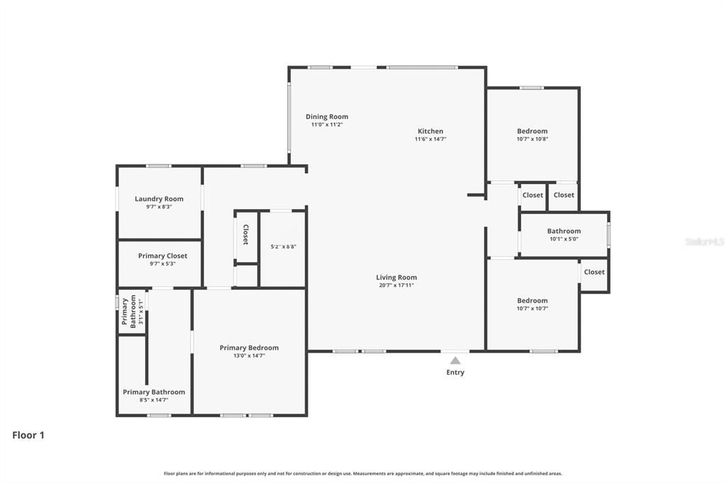На продажу: $525,000 (3 спален, 2 ванн, 1808 Квадратных фут)