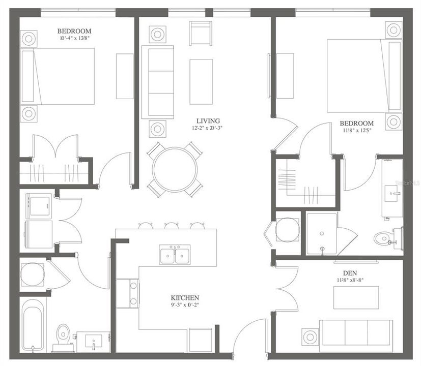 В аренду: $2,350 (2 спален, 2 ванн, 1023 Квадратных фут)