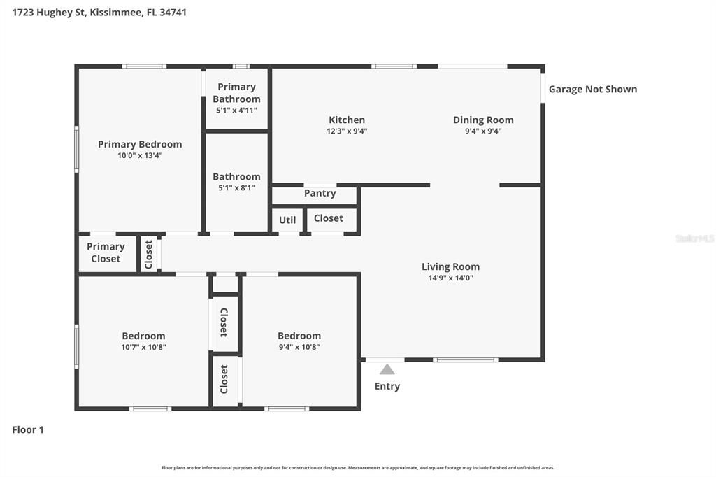 На продажу: $299,900 (3 спален, 1 ванн, 1071 Квадратных фут)
