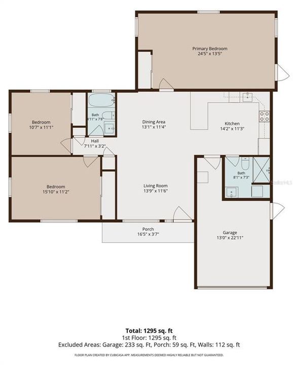 For Sale: $295,000 (3 beds, 2 baths, 1296 Square Feet)