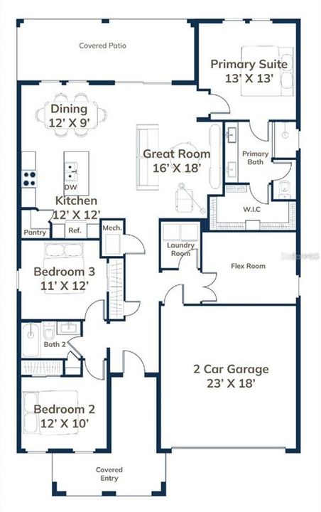For Sale: $384,000 (3 beds, 2 baths, 1742 Square Feet)