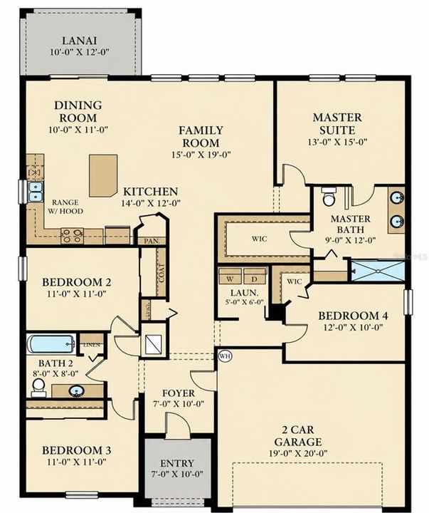 For Rent: $2,175 (4 beds, 2 baths, 1896 Square Feet)