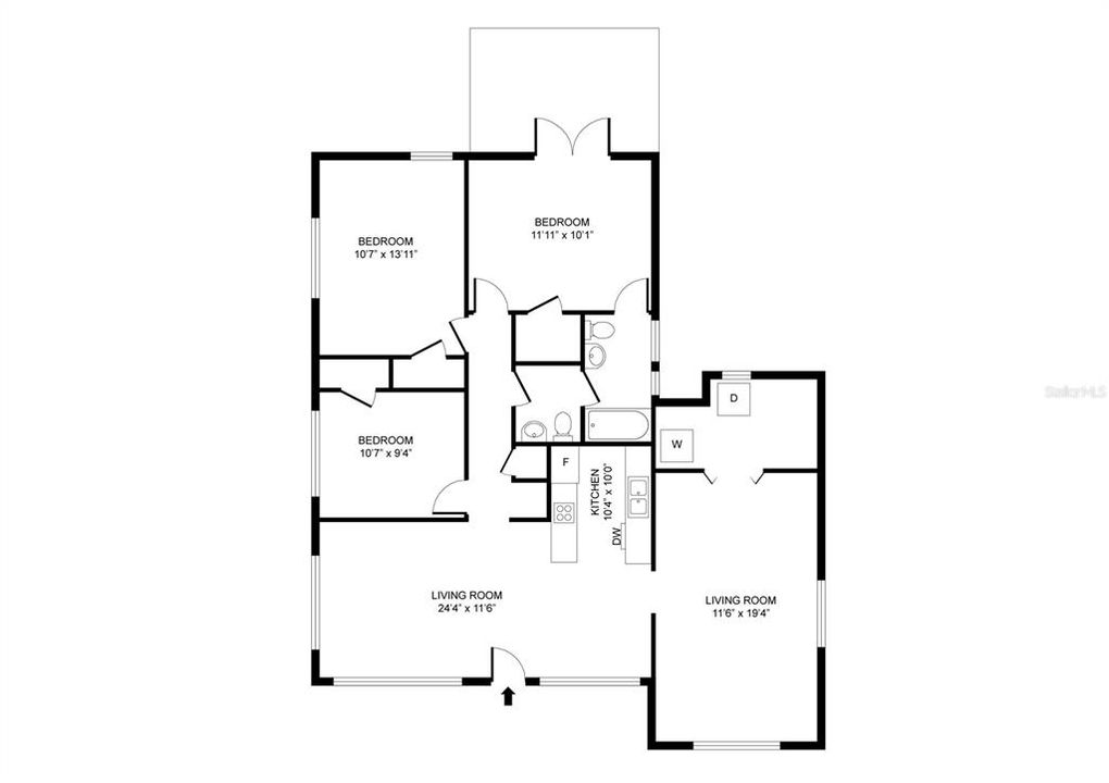 For Sale: $299,999 (3 beds, 1 baths, 1237 Square Feet)