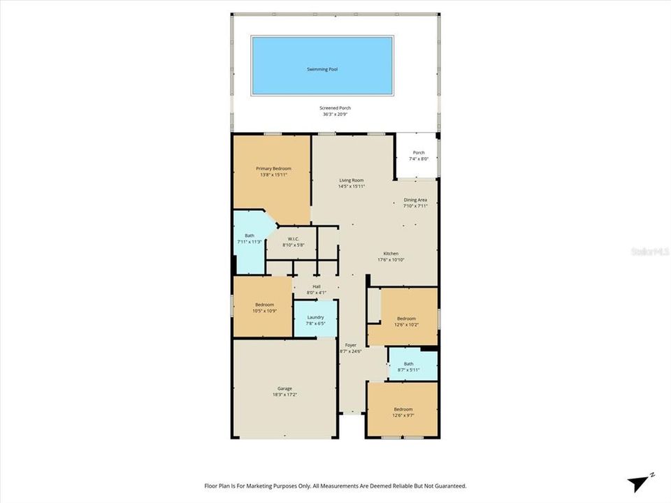 На продажу: $349,900 (4 спален, 2 ванн, 1520 Квадратных фут)