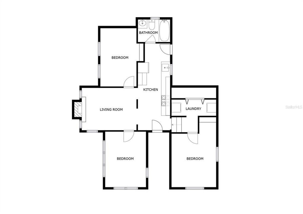 На продажу: $285,000 (3 спален, 1 ванн, 792 Квадратных фут)