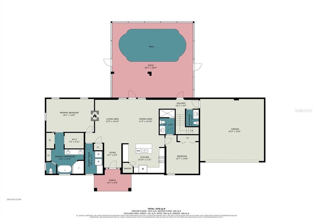 Activo con contrato: $980,000 (4 camas, 3 baños, 2221 Pies cuadrados)