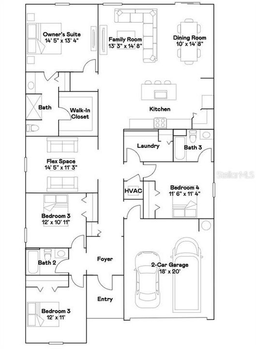 На продажу: $309,999 (4 спален, 3 ванн, 2168 Квадратных фут)