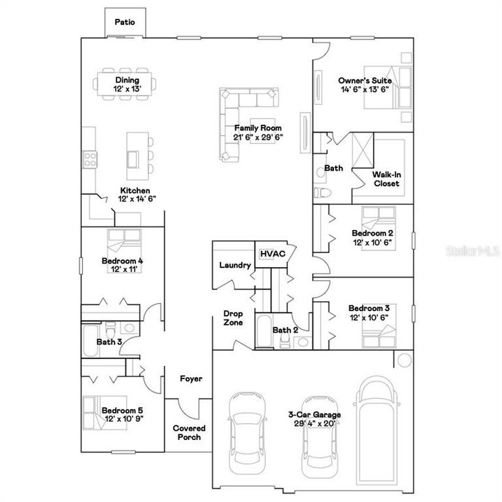 На продажу: $399,999 (5 спален, 3 ванн, 2588 Квадратных фут)