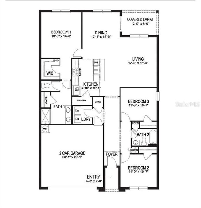 На продажу: $365,000 (3 спален, 2 ванн, 1690 Квадратных фут)