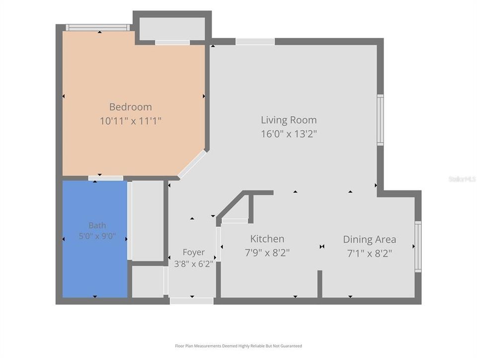 For Sale: $134,900 (1 beds, 1 baths, 581 Square Feet)
