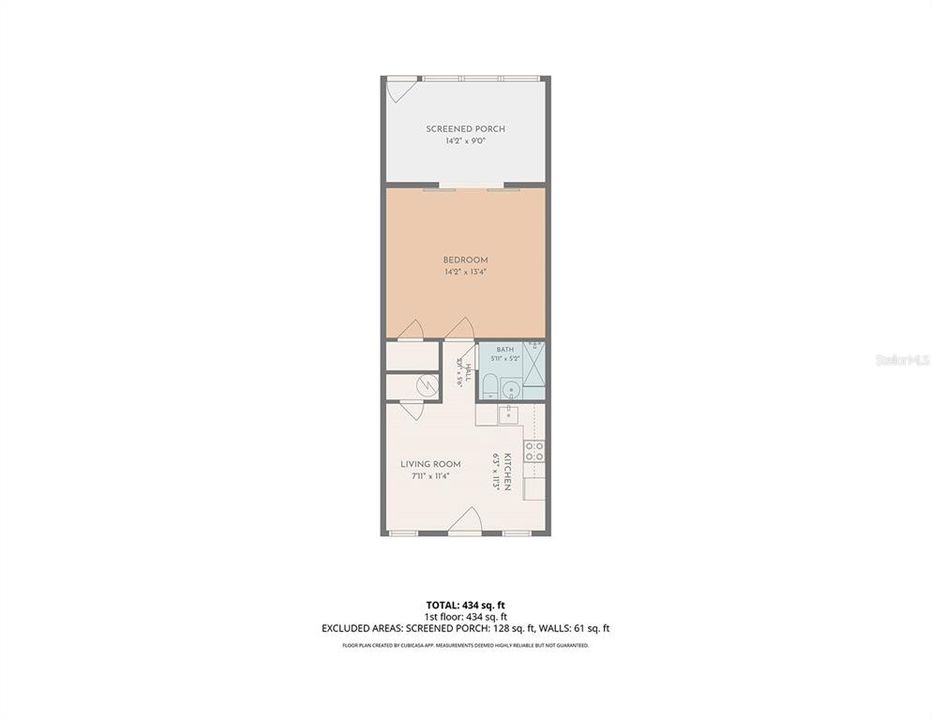For Sale: $320,000 (1 beds, 1 baths, 480 Square Feet)