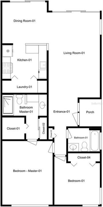 На продажу: $369,900 (2 спален, 2 ванн, 1130 Квадратных фут)