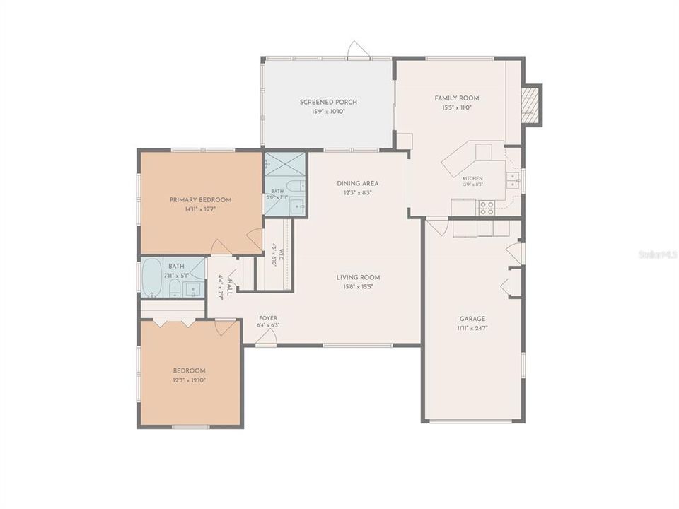 На продажу: $419,000 (2 спален, 2 ванн, 1418 Квадратных фут)
