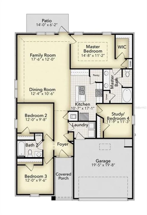 На продажу: $358,900 (4 спален, 2 ванн, 1647 Квадратных фут)